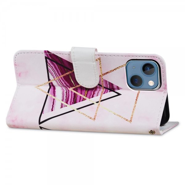 iPhone 15 Plus Cover Motiv Trekanter Marmor