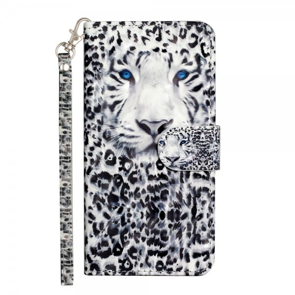 iPhone 15 Plus Cover Motiv Hvid Tiger