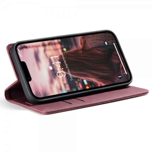CaseMe iPhone 15 Plus Retro Flip Cover Rød
