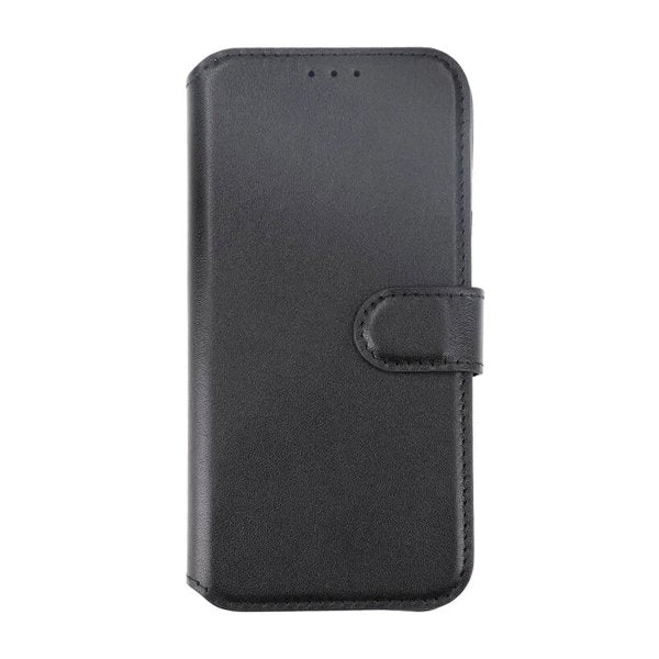 Rvelon iPhone 15 Plus Etui Ægte Læder Sort