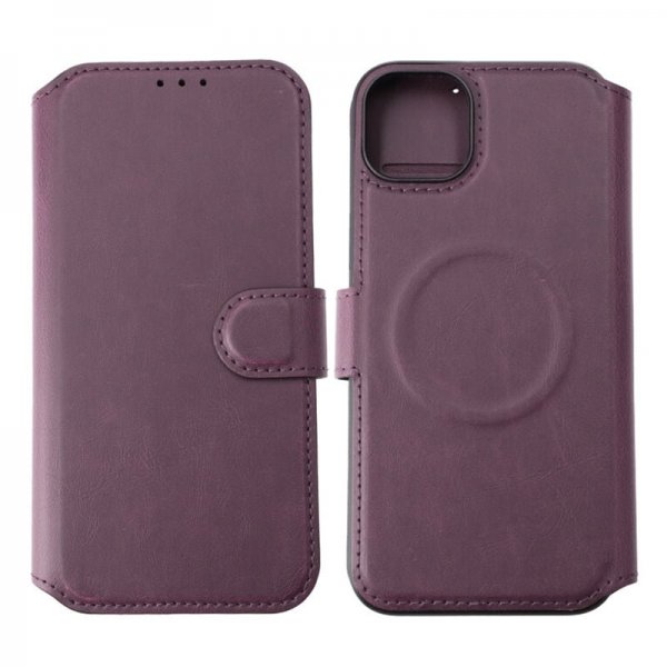 Rvelon iPhone 15 Plus Cover 4 Kortrum MagSafe Lilla