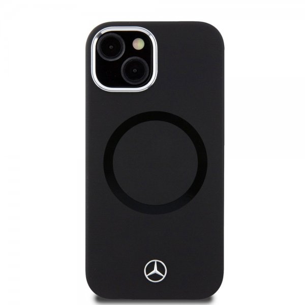 Mercedes Benz iPhone 15 Plus Cover Bicolor MagSafe Sort