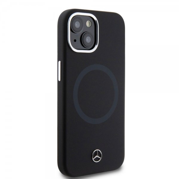 Mercedes Benz iPhone 15 Plus Cover Bicolor MagSafe Sort
