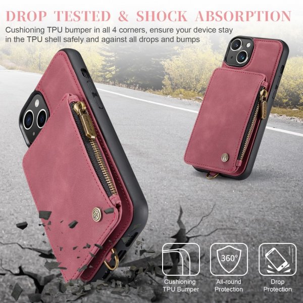 CaseMe iPhone 15 Plus Cover C20 Series Rød