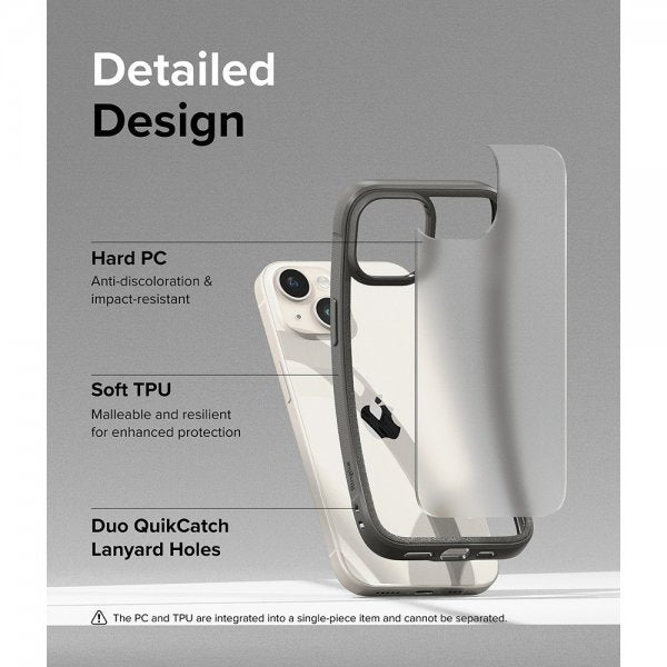 Ringke iPhone 15 Plus Cover Fusion Bold Matgrå