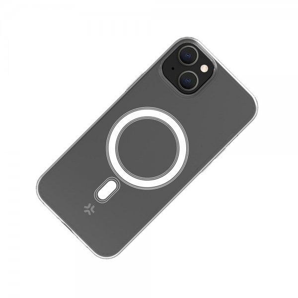 Celly iPhone 15 Plus Cover GELSKINMAG MagSafe Transparent