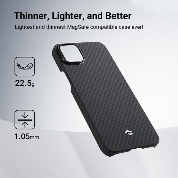 Pitaka iPhone 15 Plus Cover MagEZ Case 4 Sort/Grå Twill