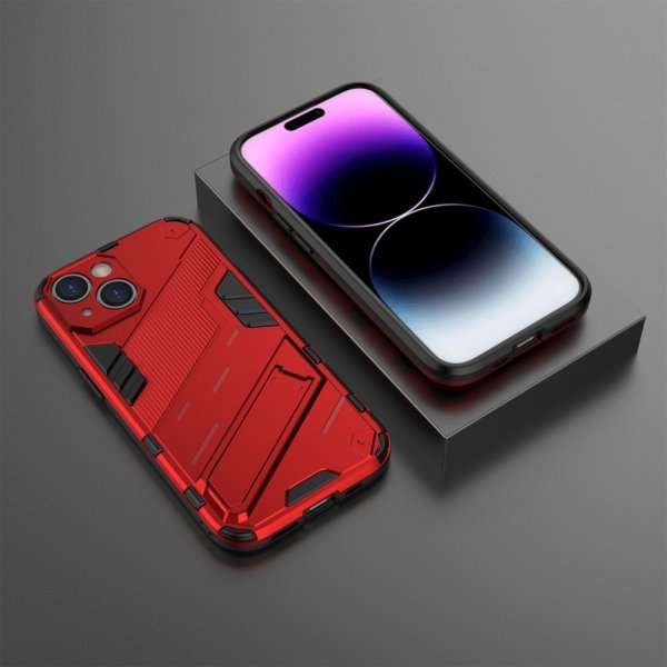 iPhone 15 Plus Cover med Stativ Rød