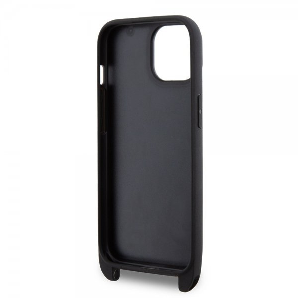 Karl Lagerfeld iPhone 15 Plus Cover Saffiano Karl & Choupette Crossbody Sort