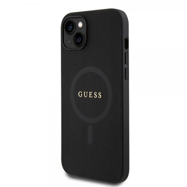 Guess iPhone 15 Plus Cover Saffiano MagSafe Sort