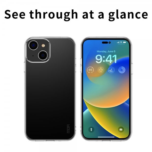 Mofi iPhone 15 Plus Cover Transparent TPU Klar