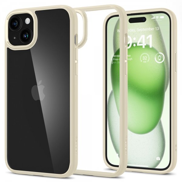 Spigen iPhone 15 Plus Cover Ultra Hybrid Mute Beige