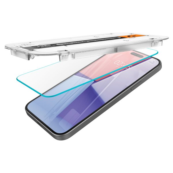 Spigen iPhone 15 Plus/iPhone 16 Plus Skærmbeskytter GLAS.tR EZ Fit 2-pak