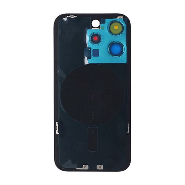 iPhone 15 Pro Bagside Glas med MagSafe Magnet - Sort