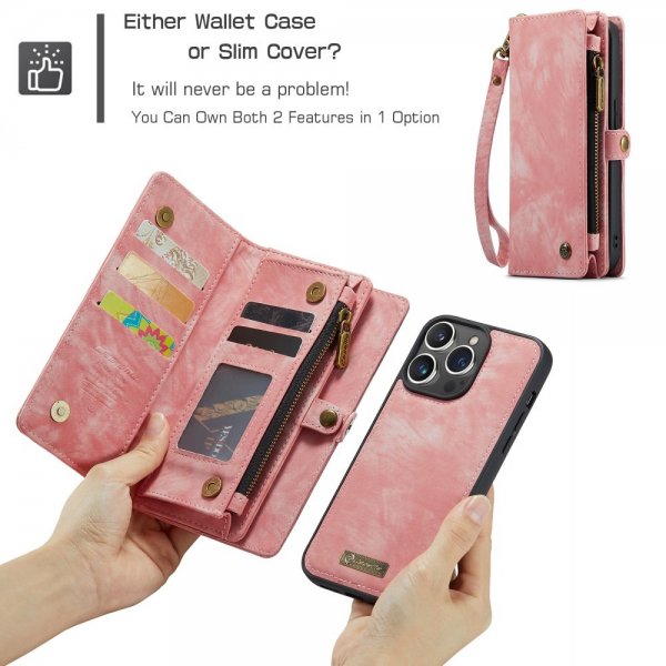 CaseMe iPhone 15 Pro Cover 008 Series Aftageligt Cover Rosa