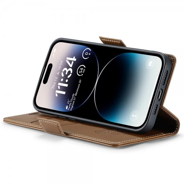CaseMe iPhone 15 Pro Cover 023-serie Brun