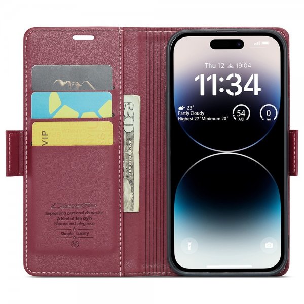 CaseMe iPhone 15 Pro Cover 023-serie Rød