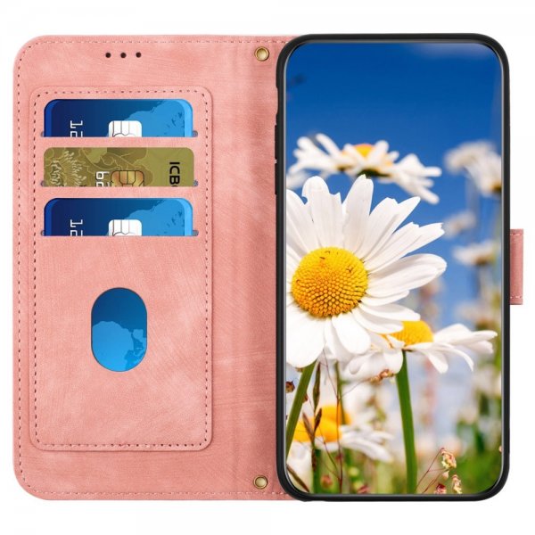 iPhone 15 Pro Cover Blomstermønster Rosa