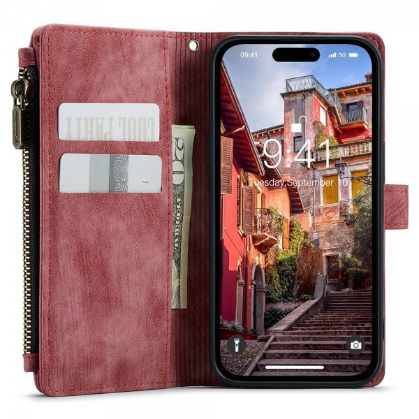 CaseMe iPhone 15 Pro Cover C30 Series Rød
