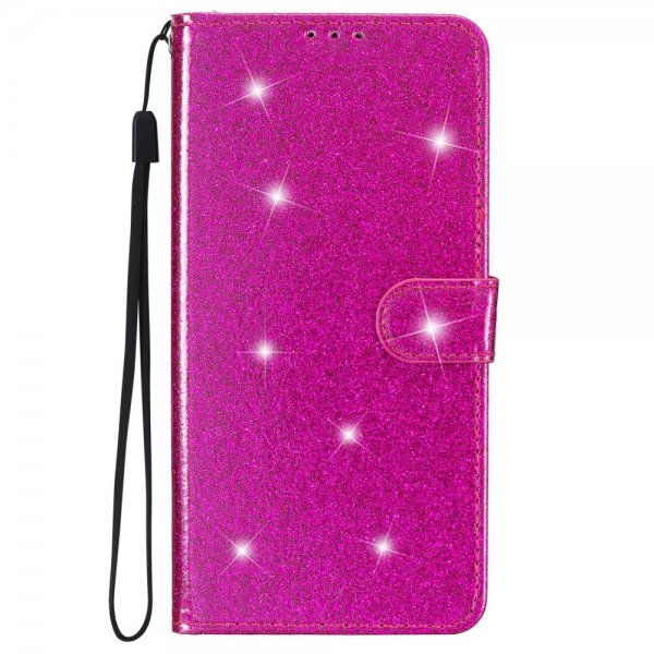 iPhone 15 Pro Cover Glitter Magenta