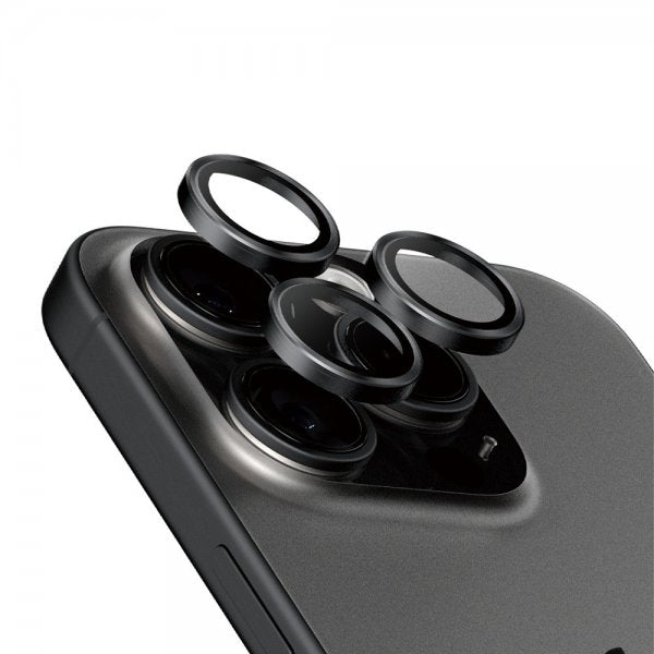 PanzerGlass iPhone 15 Pro/iPhone 15 Pro Max Kamera Beskyttelse Hoops Black Titanium