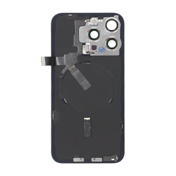 iPhone 15 Pro Max Bagsideglas Komplet OEM - Titansort