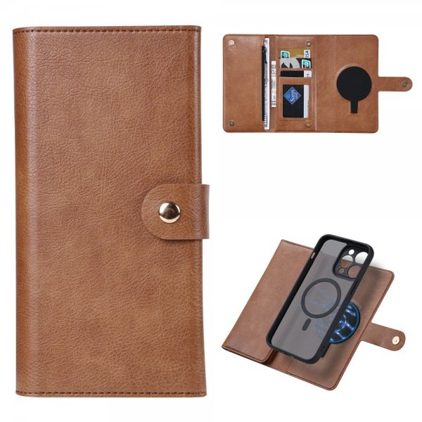 VILI iPhone 15 Pro Max Etui med Aftageligt Cover GV Series MagSafe Brun