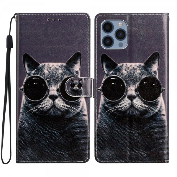 iPhone 15 Pro Max Cover Motiv Kat med Solbriller