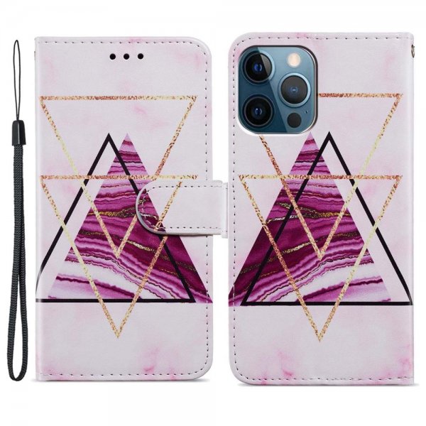 iPhone 15 Pro Max Cover Motiv Trekanter Marmor