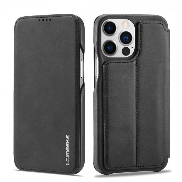 Lc.Imeeke iPhone 15 Pro Max Etui Retro Sort