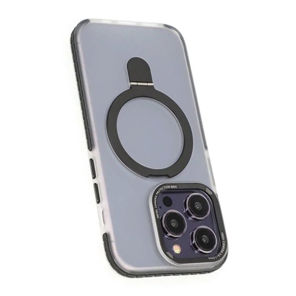 iPhone 15 Pro Max Cover MagSafe Udklappeligt med Stativ Sort