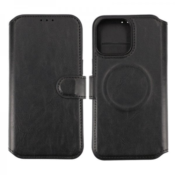 Rvelon iPhone 15 Pro Max Cover 4 Kortrum MagSafe Sort