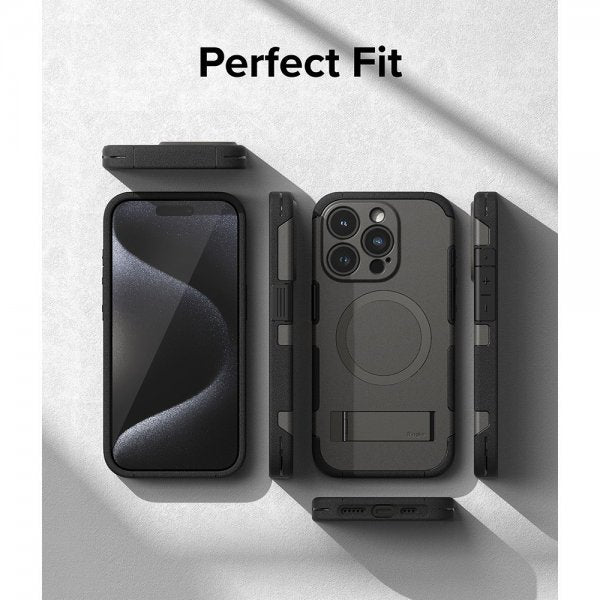 Ringke iPhone 15 Pro Max Cover Alle MagSafe Gun Metal