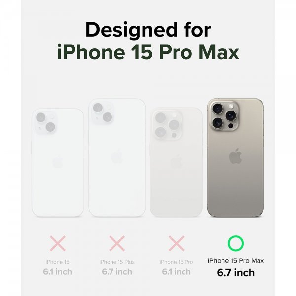 Ringke iPhone 15 Pro Max Cover Alle MagSafe Gun Metal