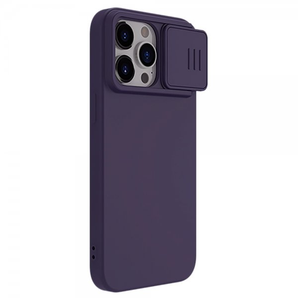 Nillkin iPhone 15 Pro Max Cover CamShield Silky MagSafe Mørklilla