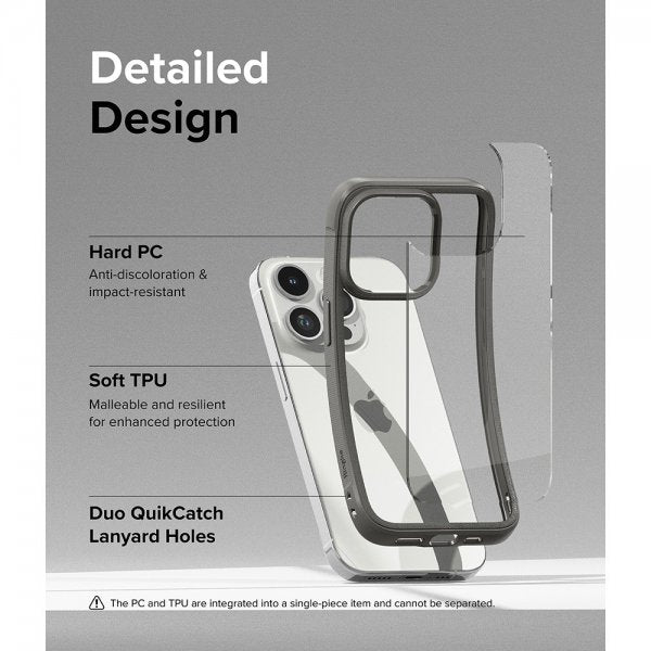 Ringke iPhone 15 Pro Max Cover Fusion Bold Grå