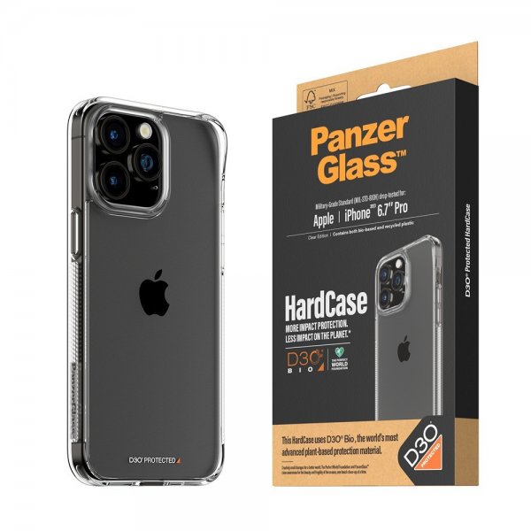 PanzerGlass iPhone 15 Pro Max Cover HardCase D3O Transparent