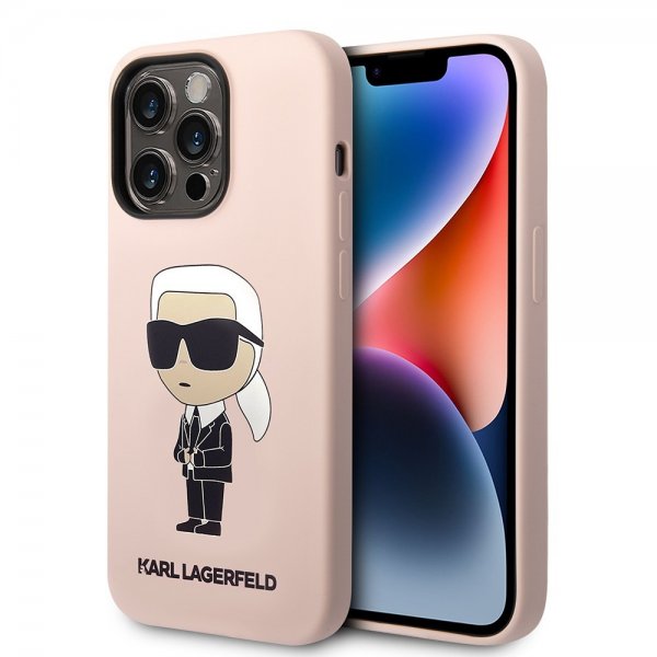 Karl Lagerfeld iPhone 15 Pro Max Cover Ikonik NFT Rosa