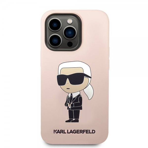 Karl Lagerfeld iPhone 15 Pro Max Cover Ikonik NFT Rosa
