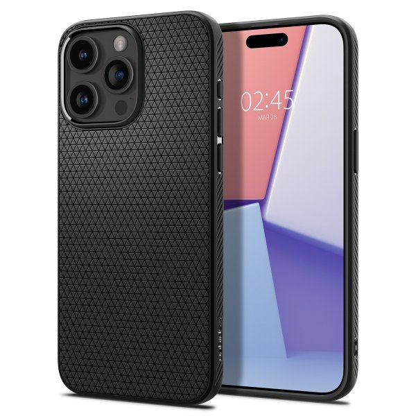 Spigen iPhone 15 Pro Max Cover Liquid Air Matte Black