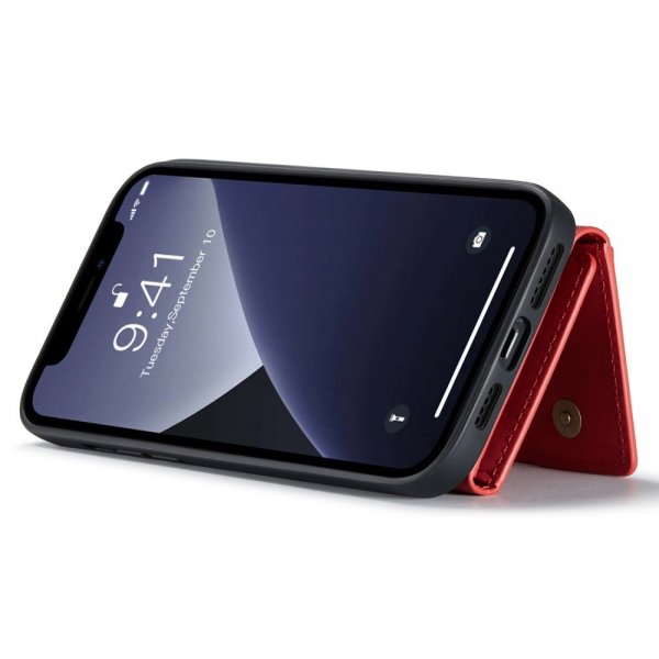 Dg.Ming iPhone 15 Pro Max Cover M2 Series Aftagelig Kortholder Rød