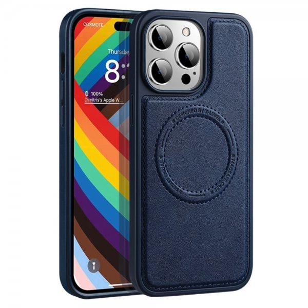 X-Level iPhone 15 Pro Max Cover MagSafe Denim Jakke Blå