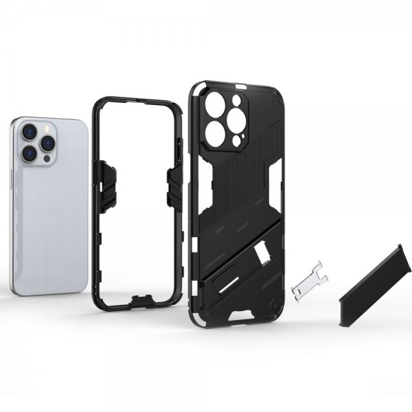 iPhone 15 Pro Max Cover med Stander Magenta