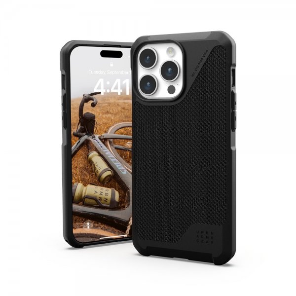 Urban Armor Gear (UAG) iPhone 15 Pro Max Cover Metropolis LT MagSafe Kevlar Black