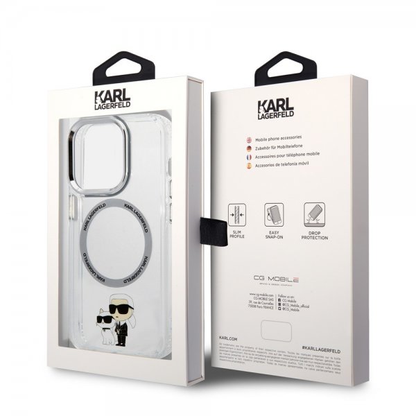 Karl Lagerfeld iPhone 15 Pro Max Cover NFT Karl & Choupette Transparent