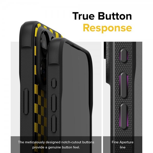 Ringke iPhone 15 Pro Max Cover Onyx Design Checkerboard Yellow