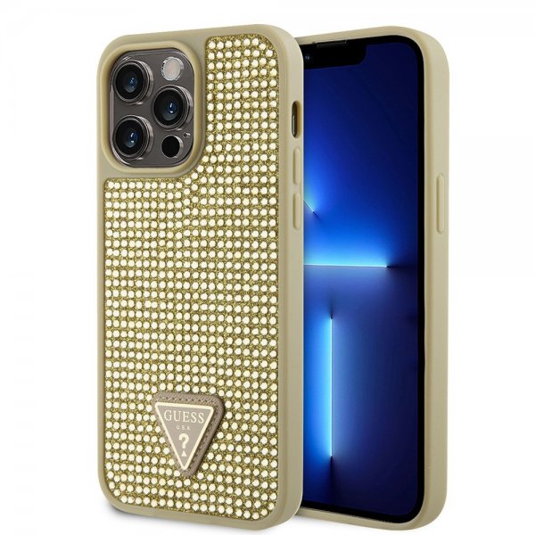 Guess iPhone 15 Pro Max Skal Rhinsten Guld