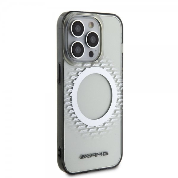 Mercedes Benz iPhone 15 Pro Max Cover Rhombus Pattern MagSafe AMG Transparent
