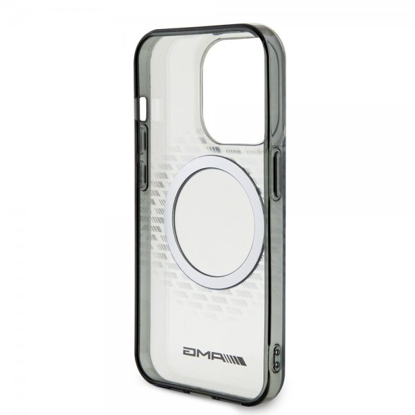 Mercedes Benz iPhone 15 Pro Max Cover Rhombus Pattern MagSafe AMG Transparent