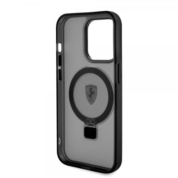 Ferrari iPhone 15 Pro Max Cover Ring Stand MagSafe Sort